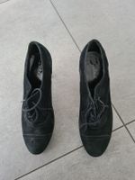 Gabor Schnürschuhe Wildleder schwarz Grösse 40 getragen