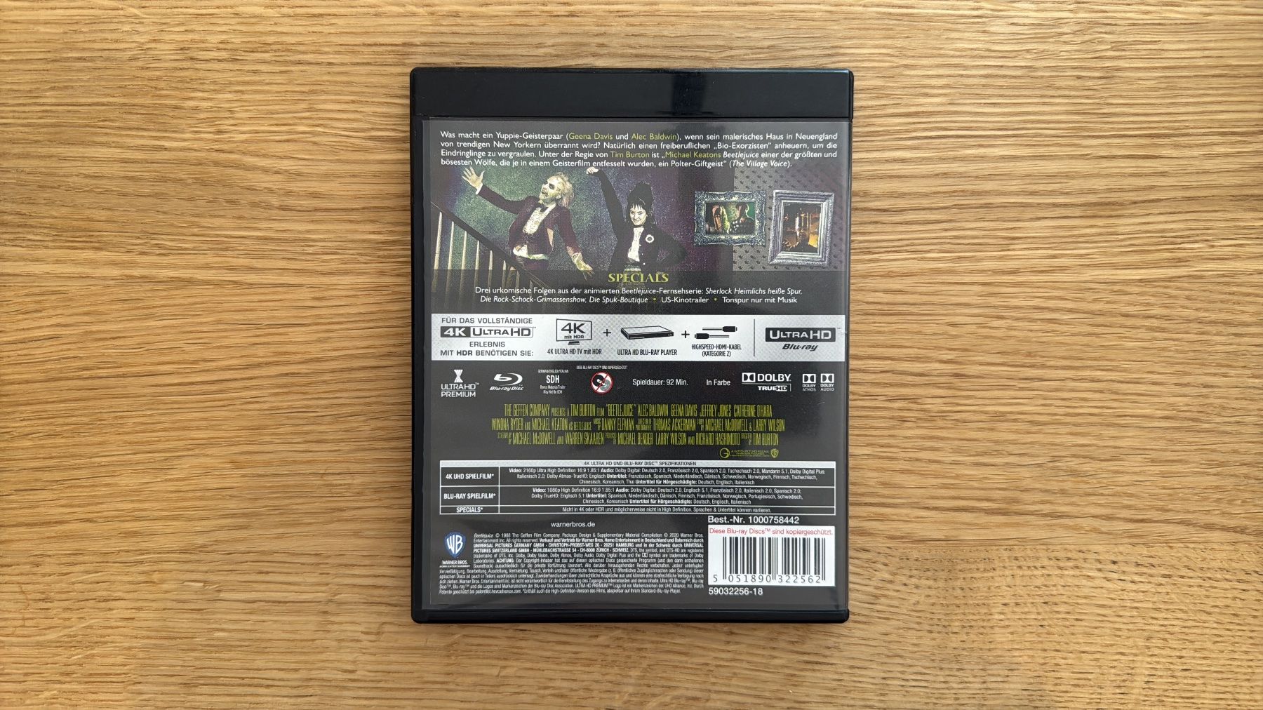 Tutti i DVDs: Beetlejuice - 4K UHD Blu-Ray – Usato da Wallisellen venduto da Art_Vendorlay 1