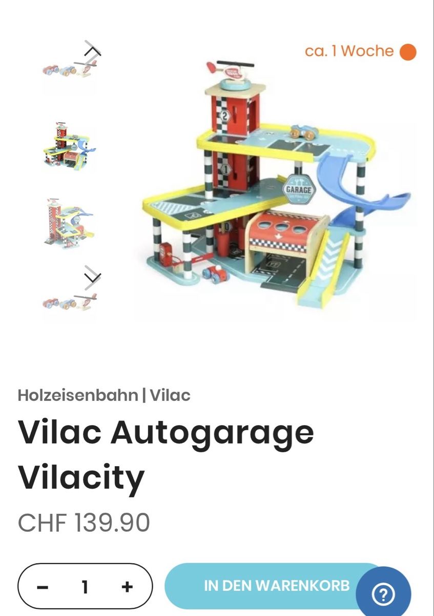 Vilac Spielzeuge: Vilac Autogarage + Rennstrecke – Gebraucht aus Niederwil AG von Rola77 5