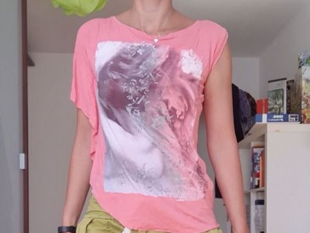 T-Shirt pink mit Druck