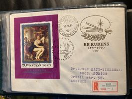 Ungarn 1977 ill. R-FDC SSt Block 400 Geb.Tag Rubens