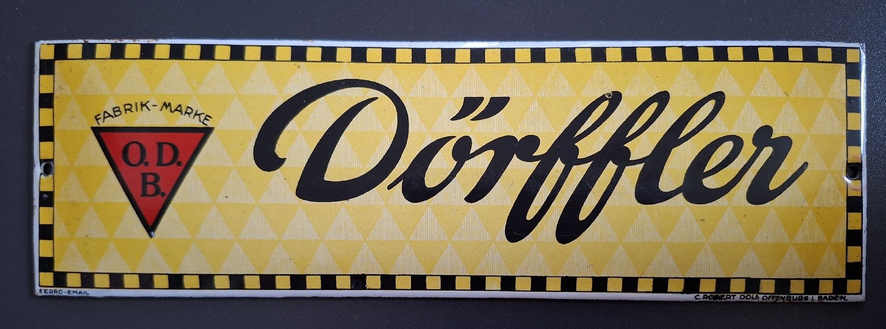 Schilder: Seltenes Emailschild "Dörffler" – Gebraucht aus Ipsach von jpbo 1