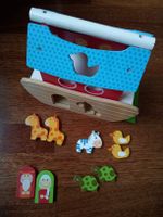 Holz Arche Noah mit Tierfiguren