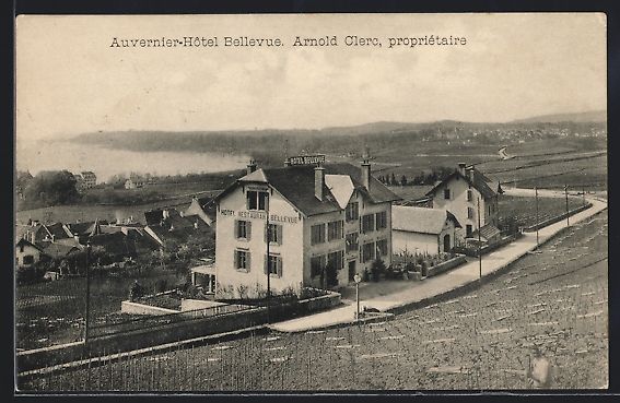 Ansichtskarten: Auvernier, Hotel Bellevue Arnold Clerc – Gebraucht aus Berlin von bartko-reher