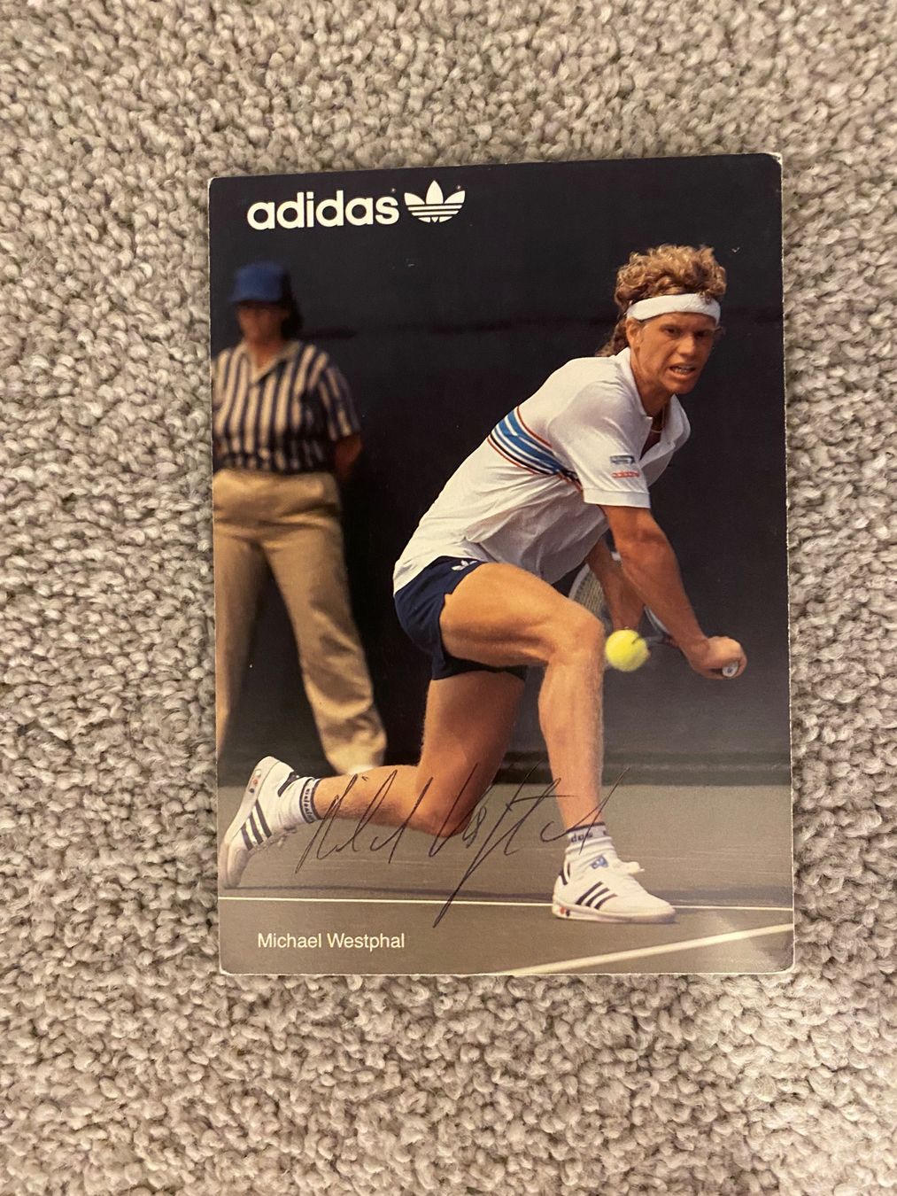 Autografi: Adidas Michael Westphal Autogramm Postkarte Tennis – Usato da Mörel venduto da tim_w9py
