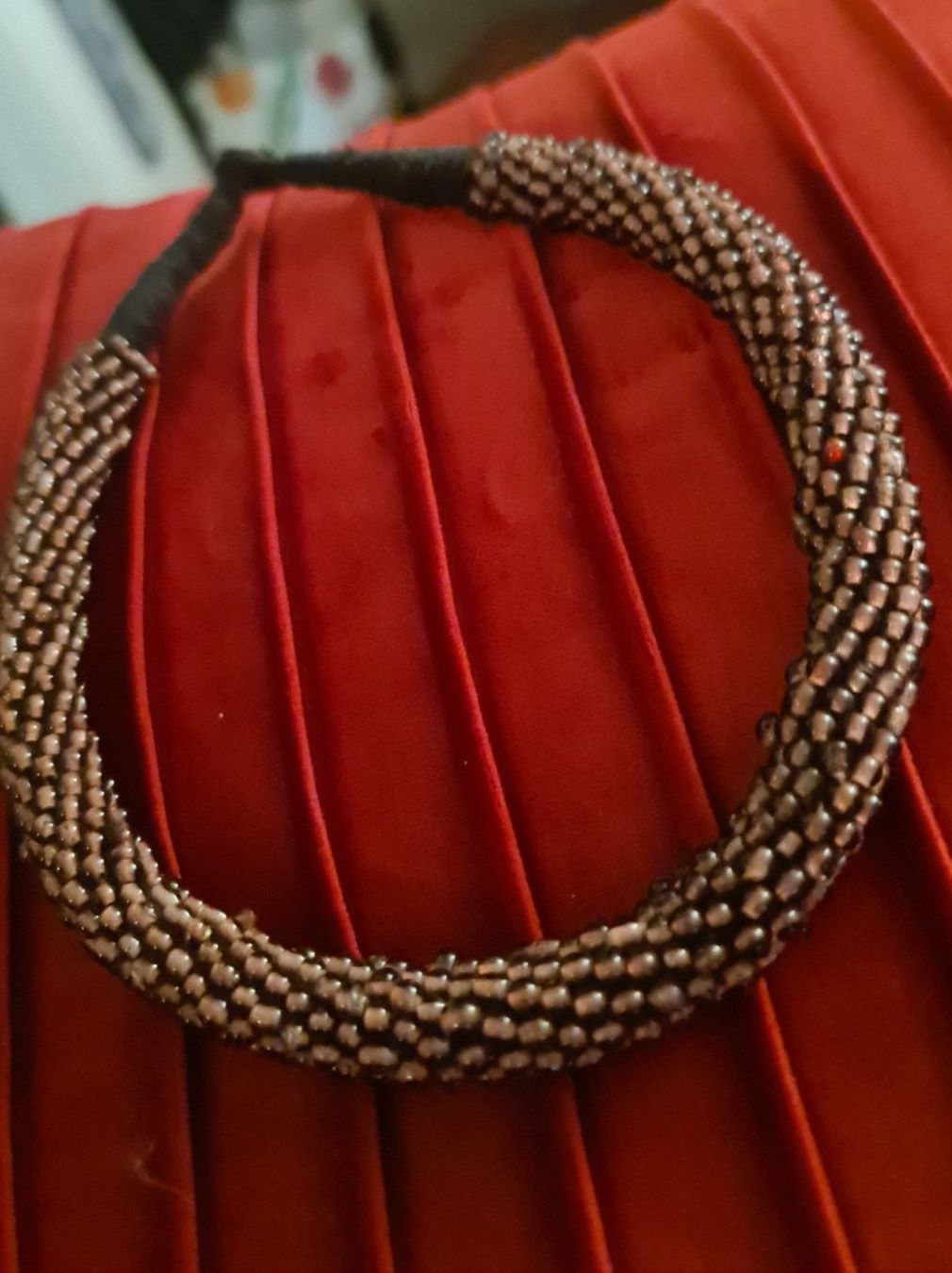 Catenine: Echte rote Granat Infinity Halskette, Nepal India - 47 cm – Usato da Münchenbuchsee venduto da babilibern 5