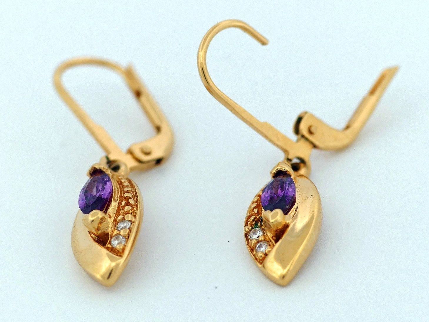 Orecchini pendenti & Orecchini a lobo: Ohrhänger mit Amethysten – Usato da Matten b. Interlaken venduto da kero71 1