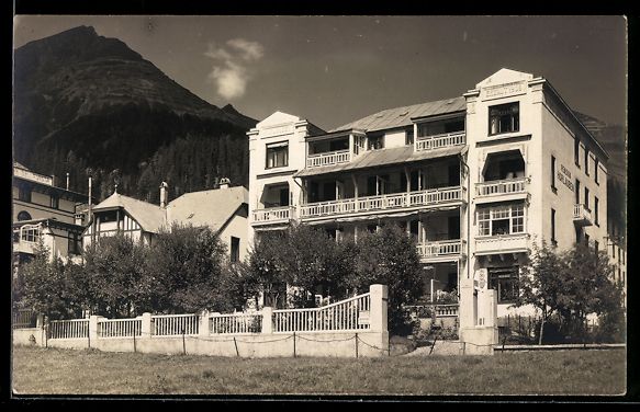 Cartoline postali: AK Davos-Platz, Hotel-Pension Horlauben – Usato da Berlin venduto da bartko-reher