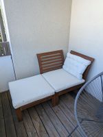 Lounge Sessel / Liege aus Holz mit Kissen (130cm x 60cm) 