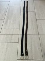 2 Ledergürtel 100 cm braun/schwarz