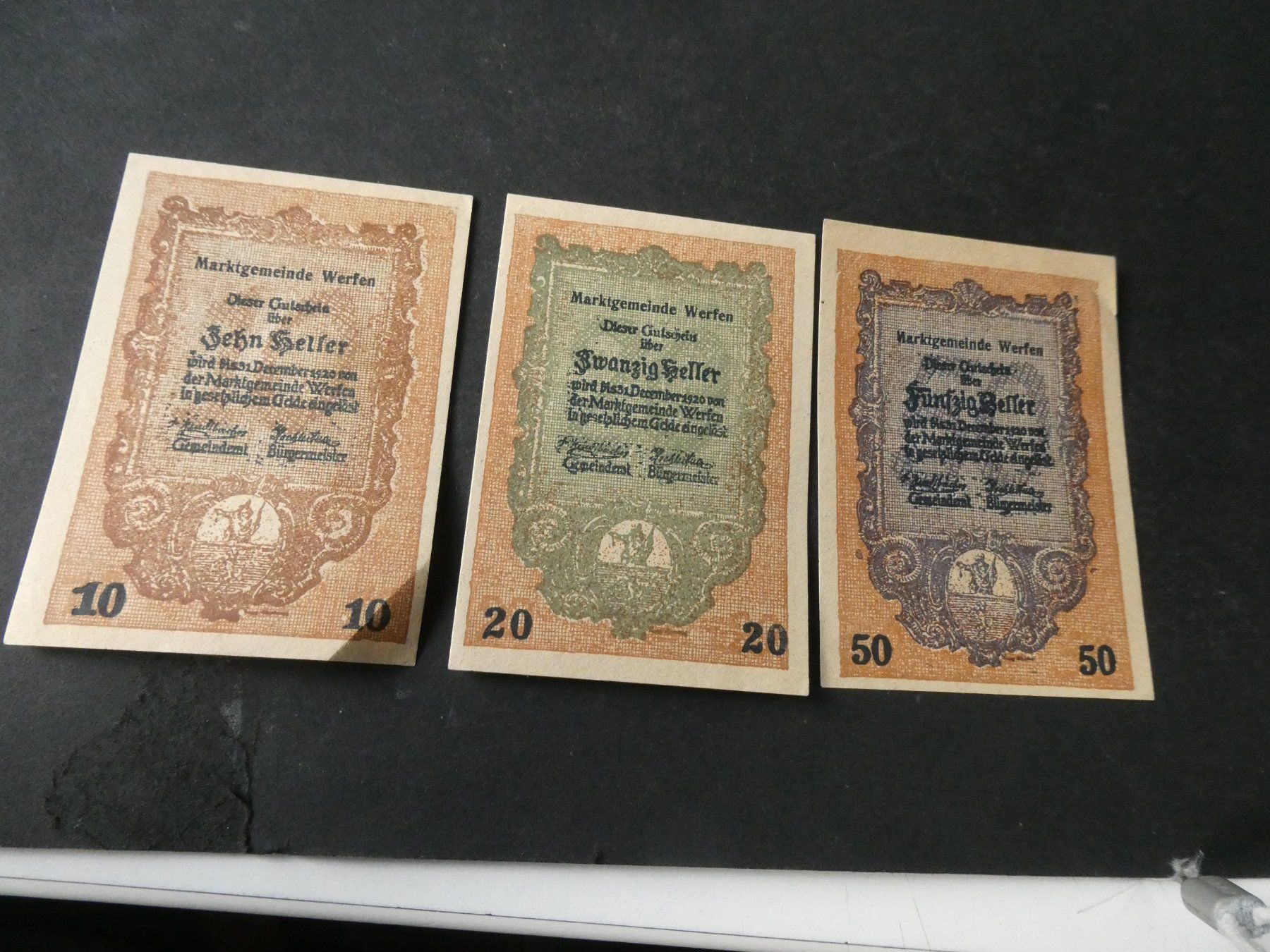 Banknoten: Oesterreich, Werfen - Notgeldscheine – Gebraucht aus Hinterforst von Rohusri
