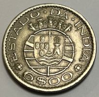 6 Escudos - Portuguese India  - 1956