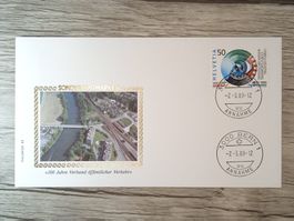 TR51 Enveloppe + Timbre Suisse 1989