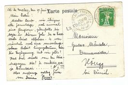 Stabstempel La Forclaz / Châtelard-Frontières 1909 dn