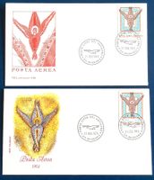 1974 Vatikan FDC x 2 Flugpost Marken - Engel Mosaik Venedig