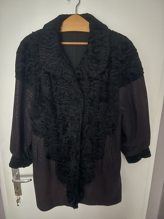 Pelz und Leder Design Mantel von Kübler