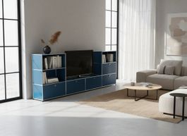 USM Haller Regal 4x3 Enzianblau / Neu (mit A Gestänge)