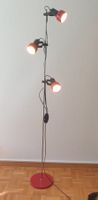 Vintage 80er Stehleuchte mit drei Spots rot