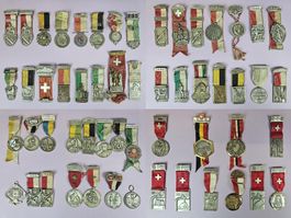 55x Silber-Schützenmedaille 1928-1989 - Teilw. Echtsilber!*