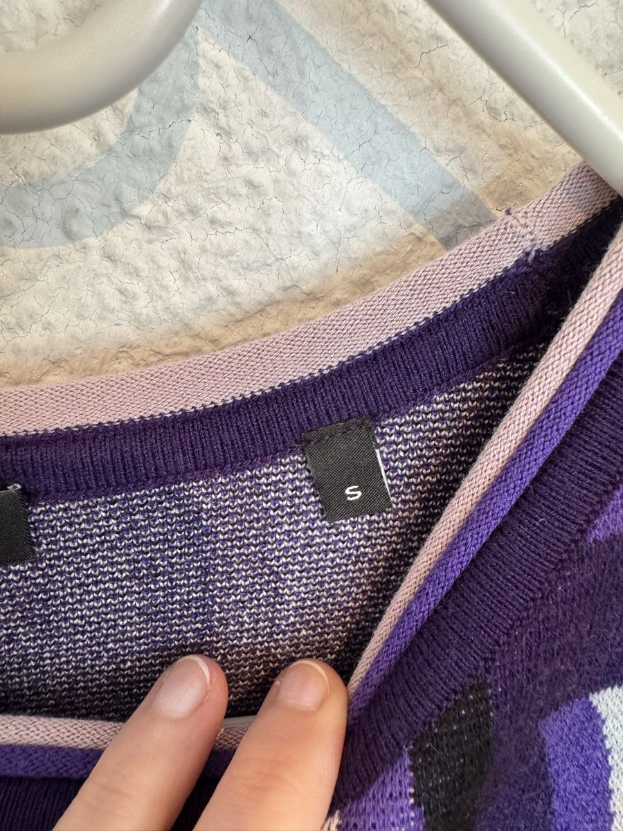 Bonita Maglioni & Felpe: BONITA Pullover violett rosa gemustert Gr. S – Usato da Fislisbach venduto da KolibriSecondhand 6