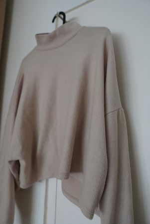 Pull polaire court blanc cassé – Taille S