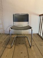 Designer Chair cantilever chrome leather grey used