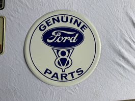 Blechschild Genuine Ford V8 Parts 30 cm