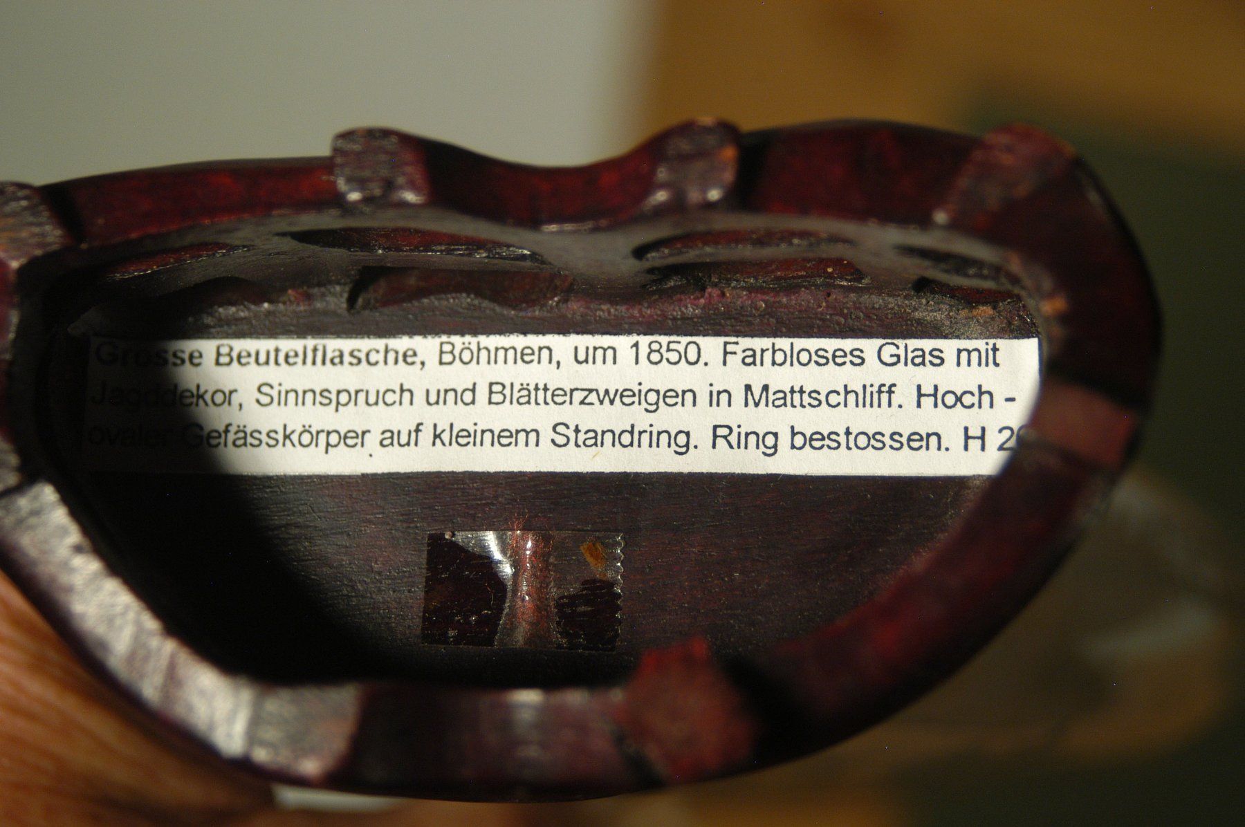 Bouteilles: Grosse Beutelflasche Böhmen 1850 – D'occasion à Herisau par Wisen 6
