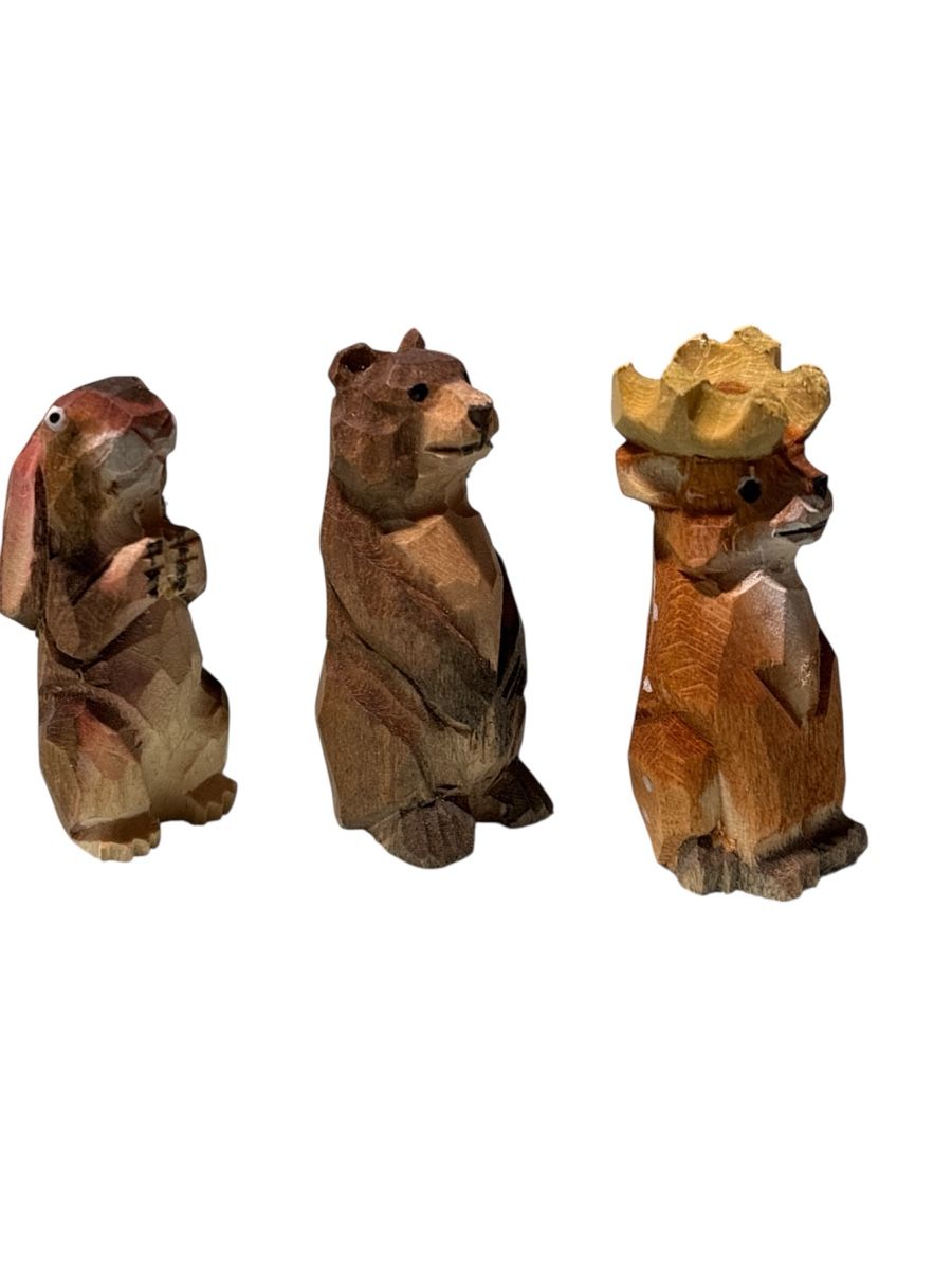 Statuette: 3 handgeschnitzte Tierfiguren, ca. 4 cm gross  – Nuovo (secondo la descrizione) da Pratteln venduto da Dollshop 2