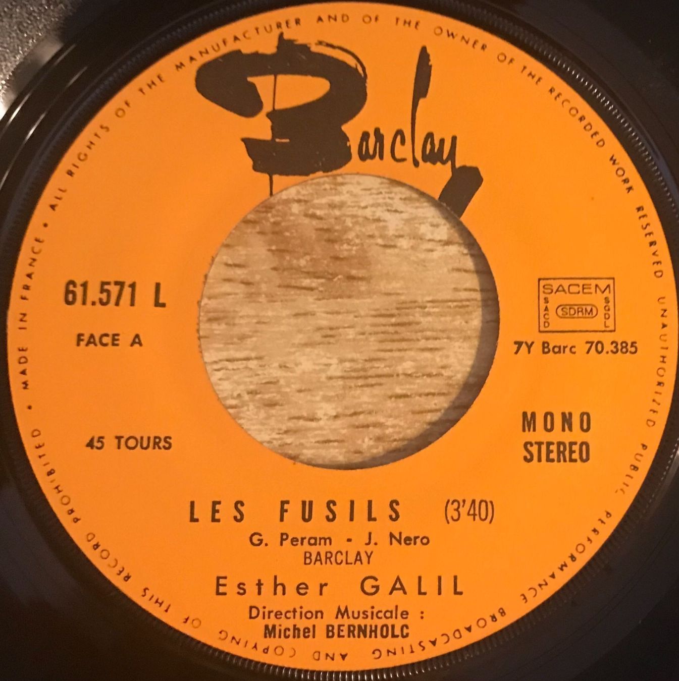 Schallplatten: ESTHER GALIL - LES FUSILS – Gebraucht aus Bussigny von vinyl-pas-cher 2