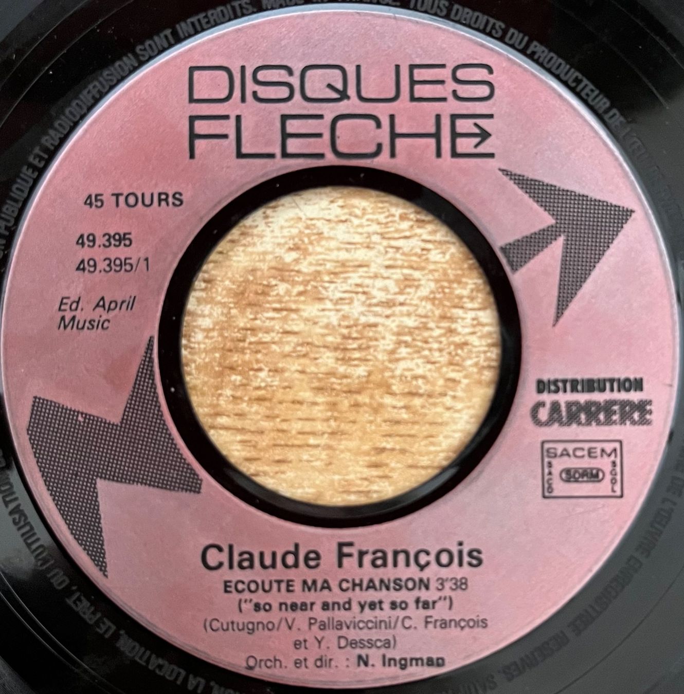 Schallplatten: CLAUDE FRANCOIS - ÉCOUTE MA CHANSON – Gebraucht aus Bussigny von vinyl-pas-cher 2