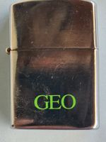 Benzin Feuerzeug GEO Metall Gebraucht