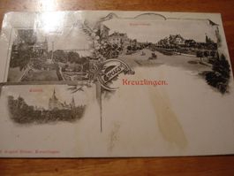 Gruss aus Kreuzlingen, um 1904, 3erkarte, ungelaufen
