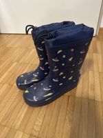 Kinder Gummistiefel dunkelblau Weltraum Motiv Grösse 33