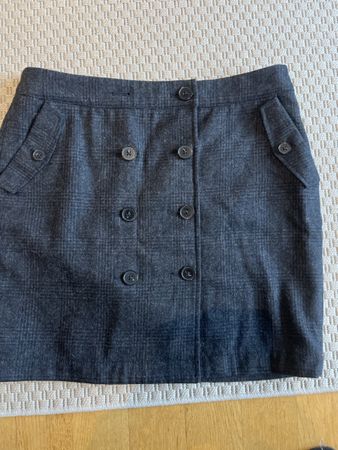  Rock, kariert grau/schwarz mit Knöpfen, Street One, 40