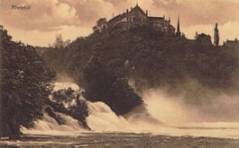 Rheinfall mit Schloss Laufen ZH, um 1925