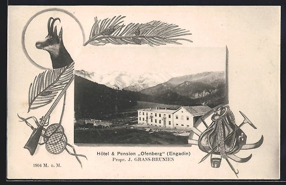 Ansichtskarten: Engadin, Hotel, Pension Ofenberg, Bergst – Gebraucht aus Berlin von bartko-reher