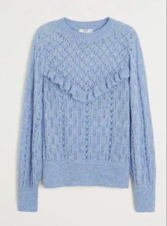 Mango Strickpullover mit Rüschen!