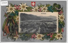 Gruss aus Stans - Edelweiss-Litho