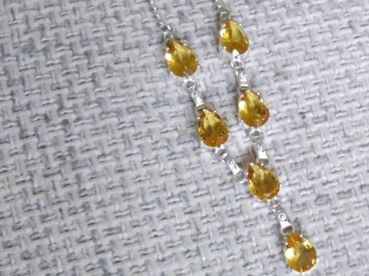 Ketten: Yellow Citrine Gemstone Handmade 925 SS – Neu und originalverpackt aus Gächlingen von CHARLEZGIFTS 2