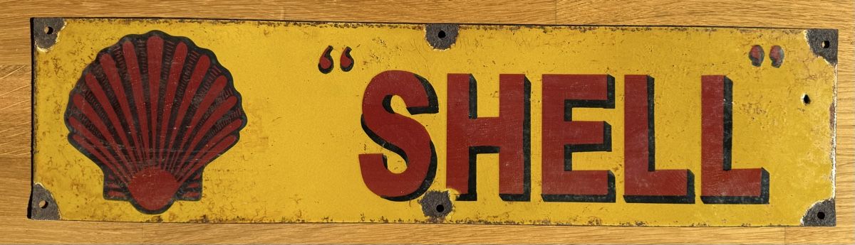 Shell Insegne: Shell Emailschild / Emaille Schild – Usato da Ostermundigen venduto da airline-trolley