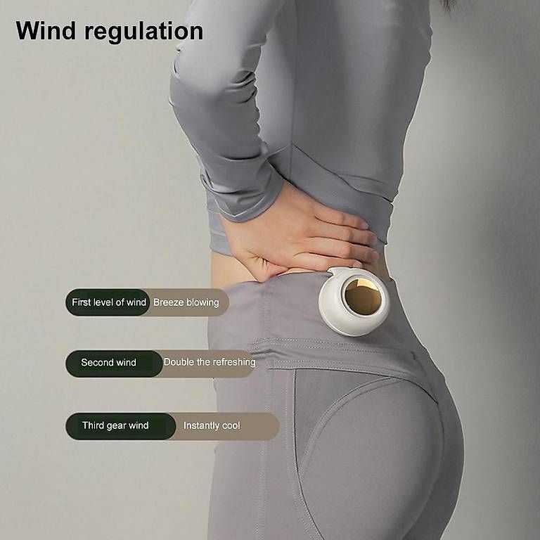 Ventilatoren: Mini USB Hand Ventilator mit Gürtelclip grün oder beige – Neu und originalverpackt aus Salez von EMERCARO 4