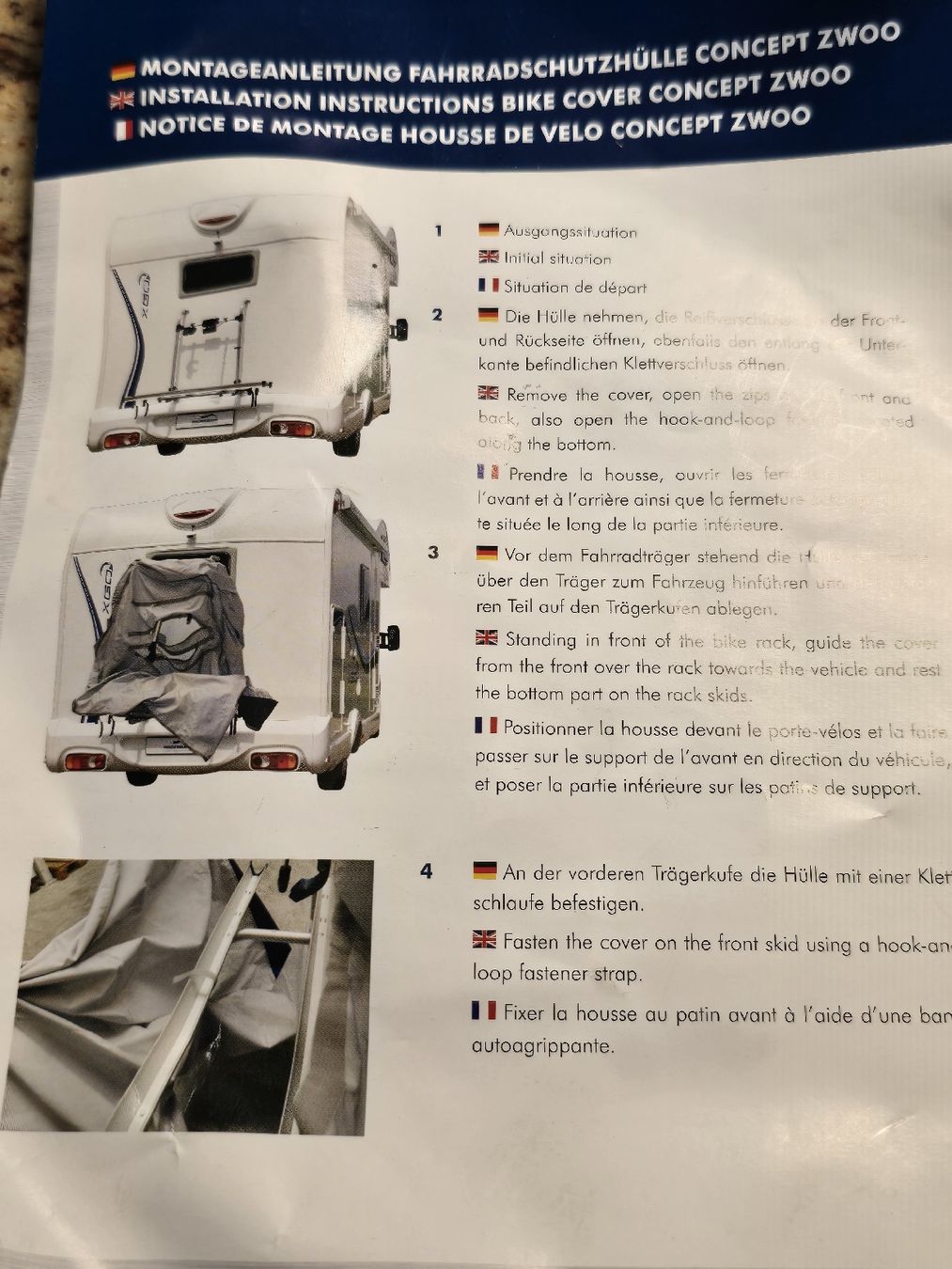 Altri accessori per ciclismo: Fahrradschutzhülle mit Warntafel 2x gebr. – Usato da Walkringen venduto da Vanuca 4