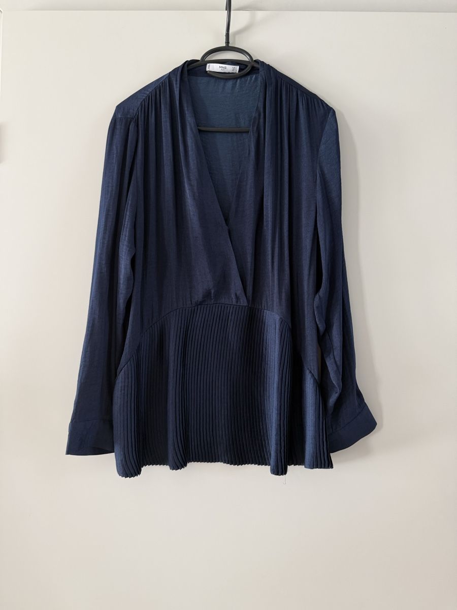 Mango Camicette: Damen Bluse Mango dunkelblau  – Nuovo (secondo la descrizione) da Rotkreuz venduto da ILURENA 1