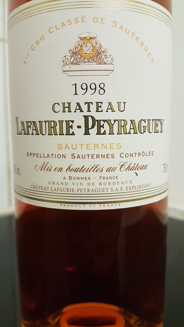 Vino: Chateau Lafaurie - Peyraguey 1998 – Nuovo (secondo la descrizione) da Grenchen venduto da poggione 3