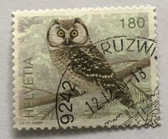 Nr. 1239 Dauermarken Einheimische Vögel Raufsskauz GESTEMPEL