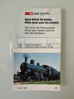 Carte CFF Billet-jouet pour les enfants.