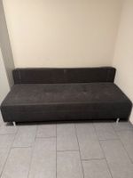 Schlafsofa / Bettsofa dunkelgrau mit Stauraum – ca. 200 × 14
