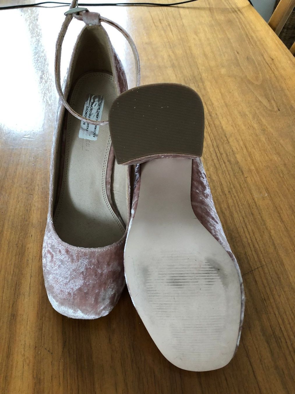 Damenschuhe: Damenpumps rosa Samt – Neu (gemäss Beschreibung) aus Hittnau von JD-OE 1