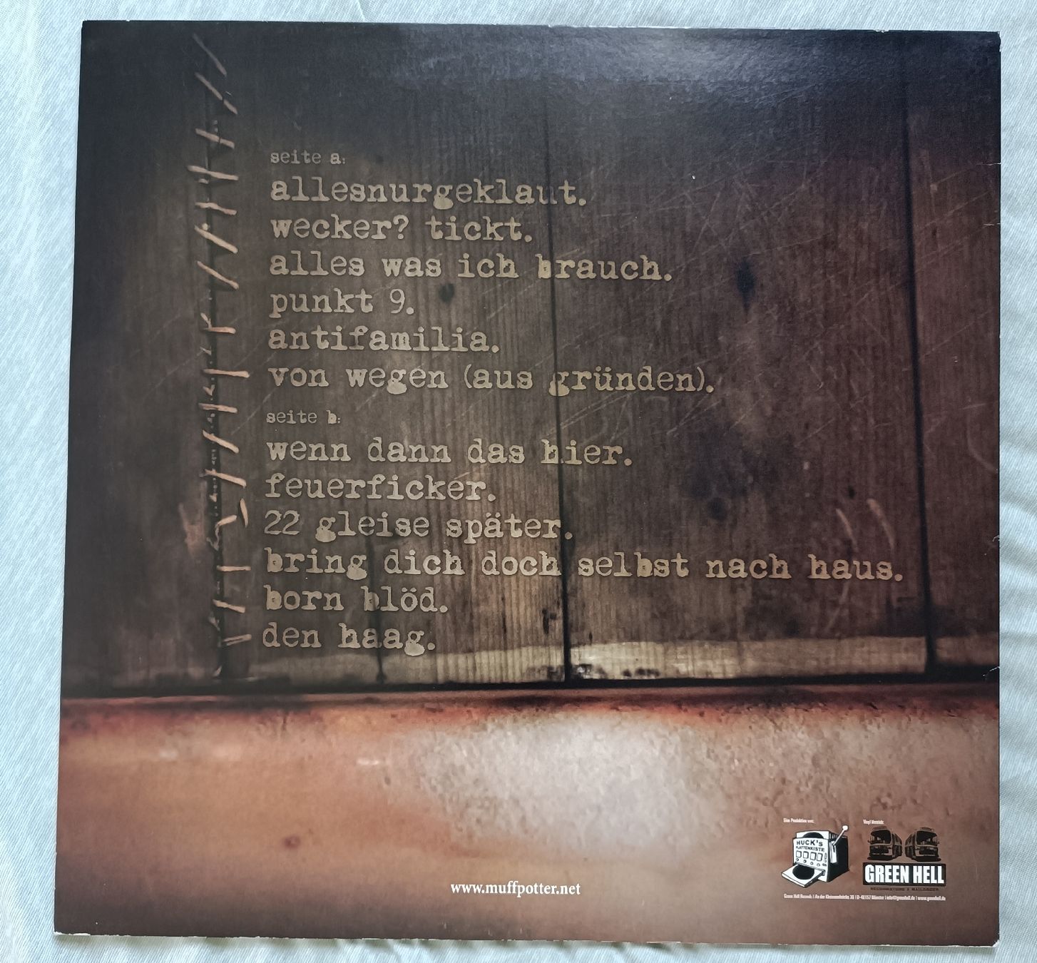 Vinyles: MUFF POTTER - Von Wegen LP – D'occasion à Luzern par cryptonic79 1